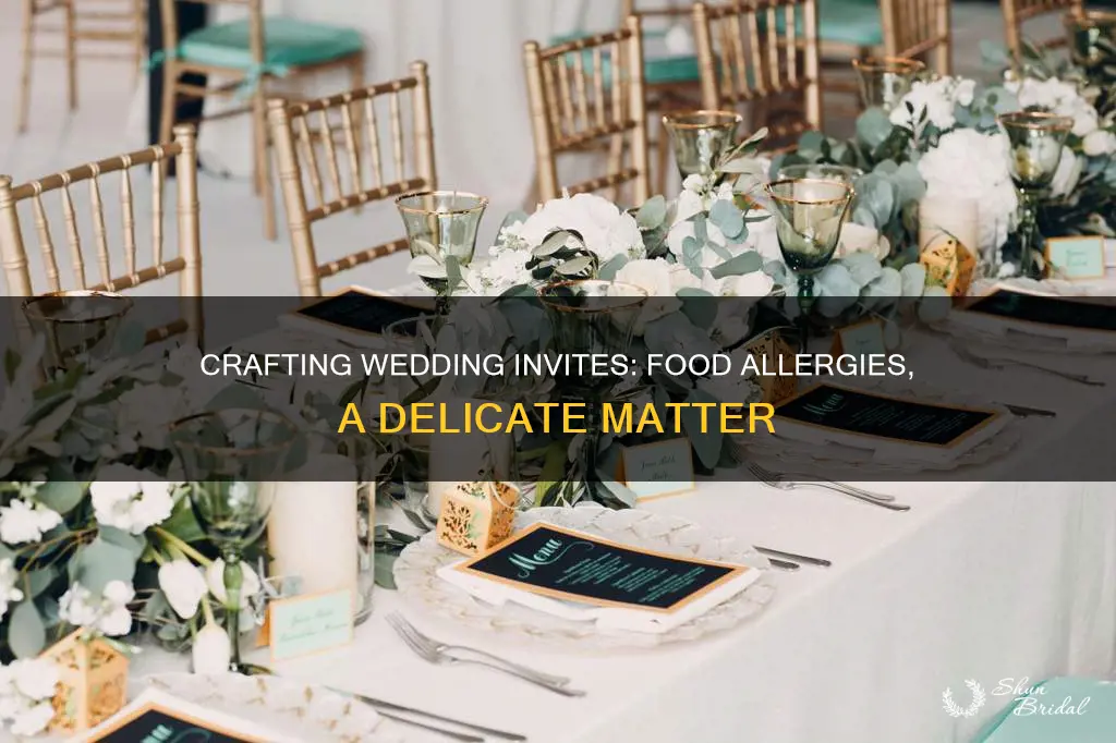 how to word food alergies on wedding invitation