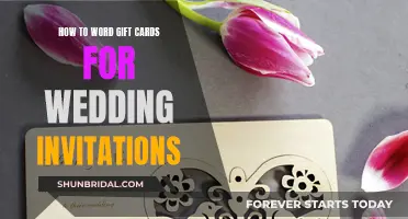 Wording Gift Cards for Wedding Invitations: Etiquette and Examples