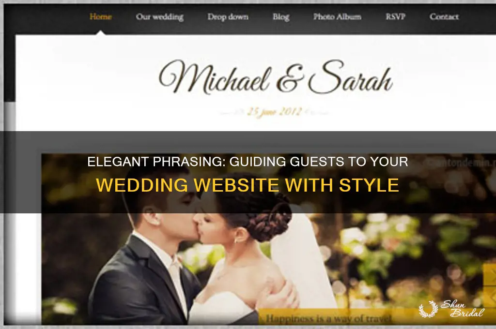 how to word go to our wedding website