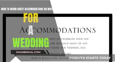 Wording Guest Accommodations on Wedding Invitations: Etiquette Guide