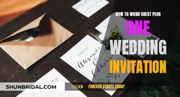 Wording Wedding Invites: Navigating the Guest Plus One Etiquette