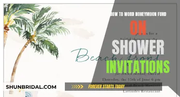 Honeymoon Fund Wording Etiquette for Bridal Shower Invitations