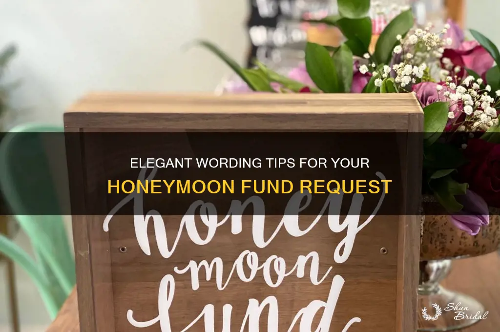 how to word honeymoon fund
