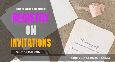 Wording Your Honeymoon Fund Registry on Wedding Invitations