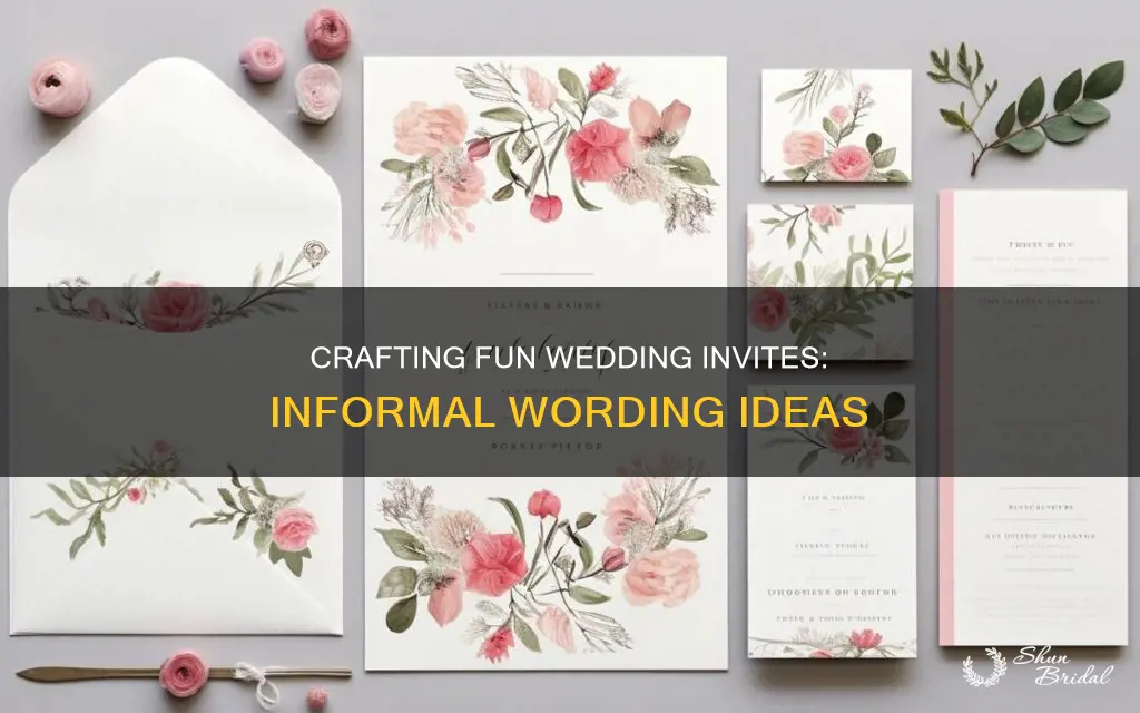 how to word informal wedding invitations