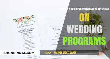 Crafting Wedding Reception Details for Your Programs
