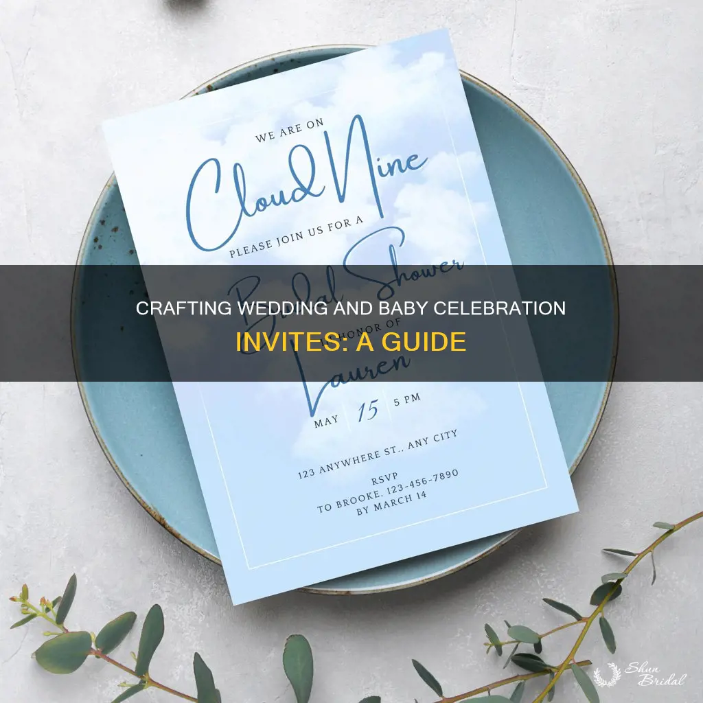 how to word invitations for a wedding and baby celebration