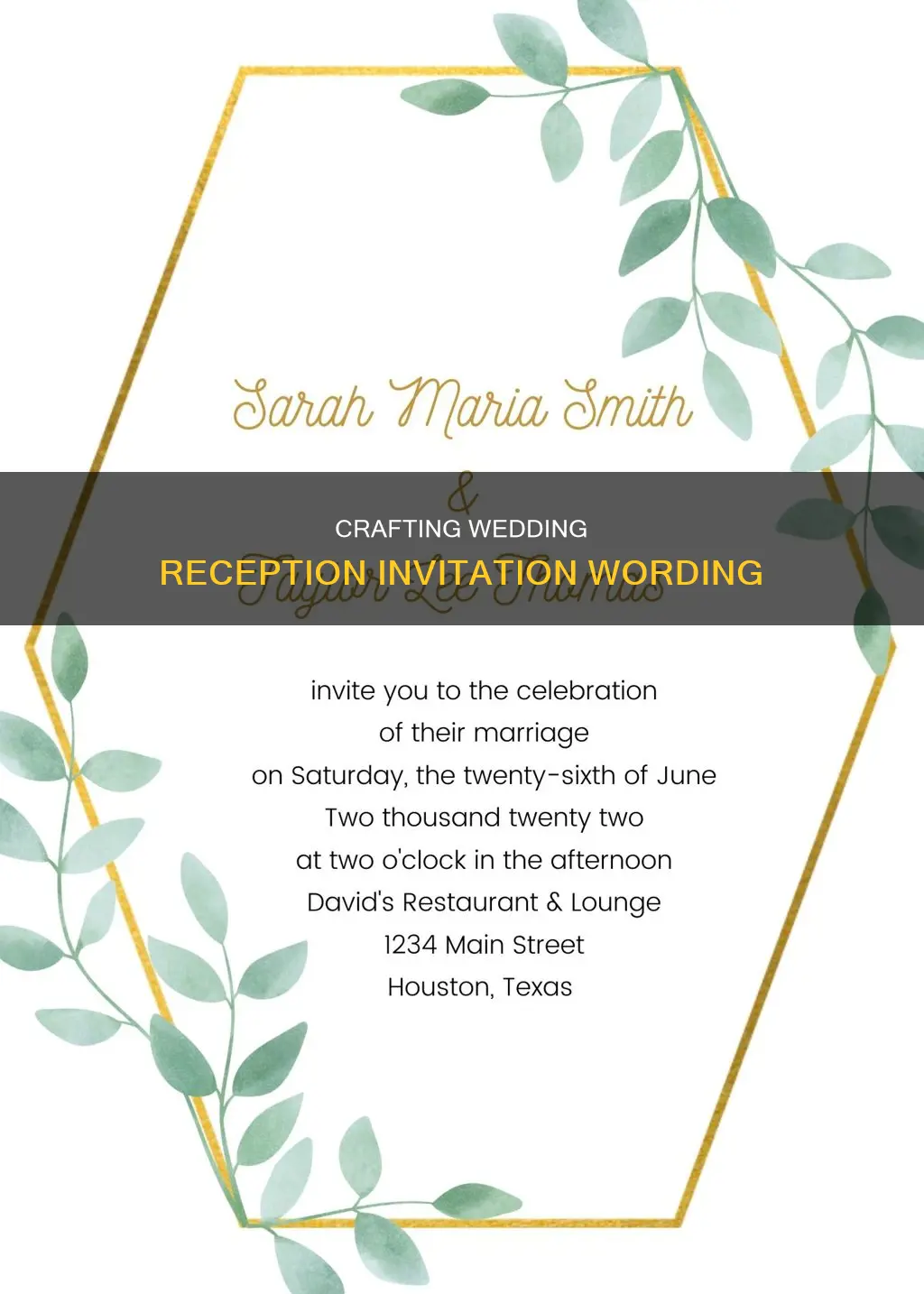 how to word invitiation to wedding reception only