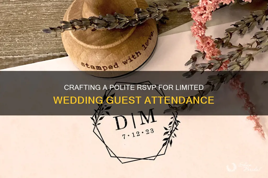 how to word limited wedding guests in an rsvp