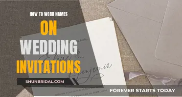 Wording Names on Wedding Invitations: A Guide to Etiquette