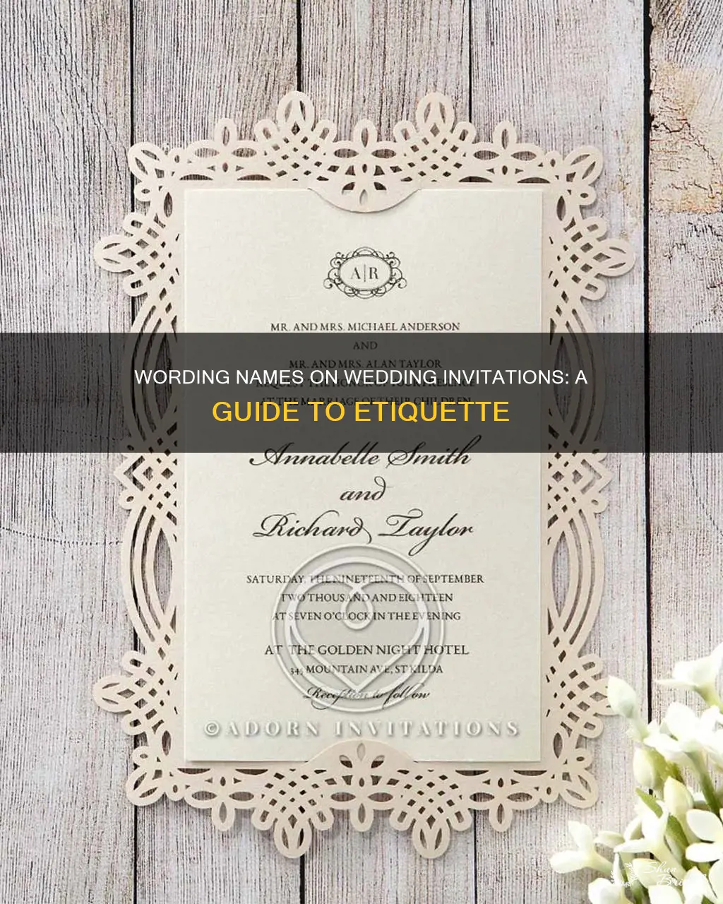 how to word names on wedding invitations