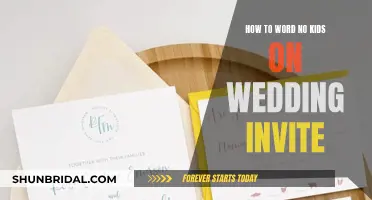 Etiquette Guide: Wording 'No Kids' on Wedding Invites