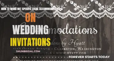 Guide to wording non-local accommodation wedding invites