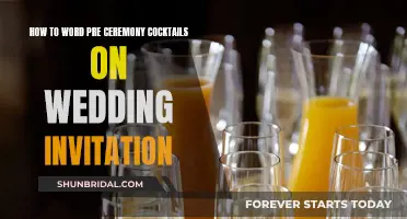 Guide to Wording Pre-Ceremony Cocktails on Wedding Invites