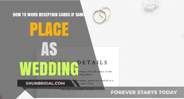 Reception Cards Simplified: Wording Tips for Same-Venue Wedding Celebrations