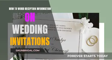 Wording Reception Details for Wedding Invitations: A Guide