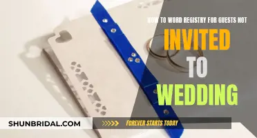 Wording Wedding Registry Cards for Uninvited Guests