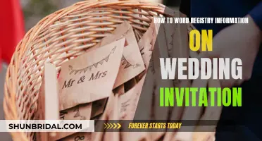 Wording Your Wedding Invitation: Etiquette for Registry Information