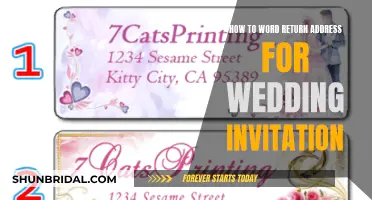 Wording Return Address on Wedding Invites: A Guide