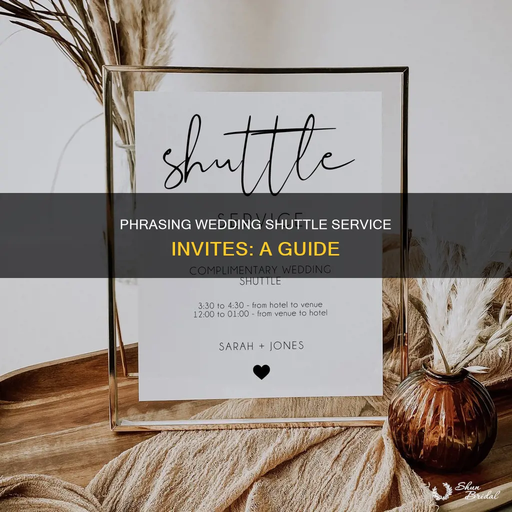 how to word shuttle service on wedding invitations