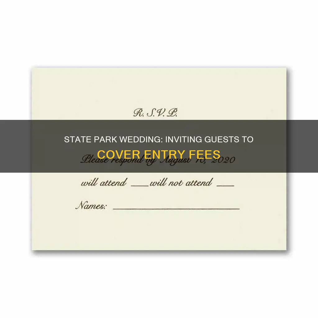 how to word state park entry fee on wedding invitation