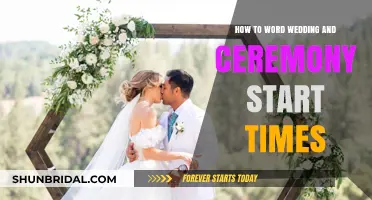 Perfectly Timing Your Wedding: Crafting Clear Ceremony Start Times