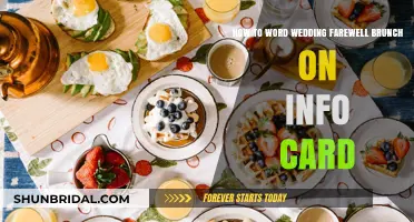 Crafting the Perfect Wedding Farewell Brunch Wording for Your Info Card