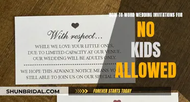 Wedding Invitation Wording: No Kids Allowed, How?