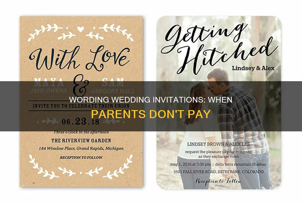 how to word wedding invitations if parents aren