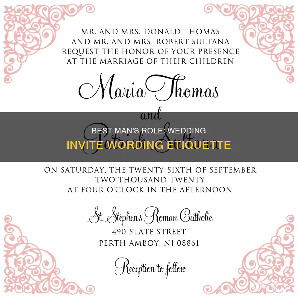 how to word wedding invitations with best man