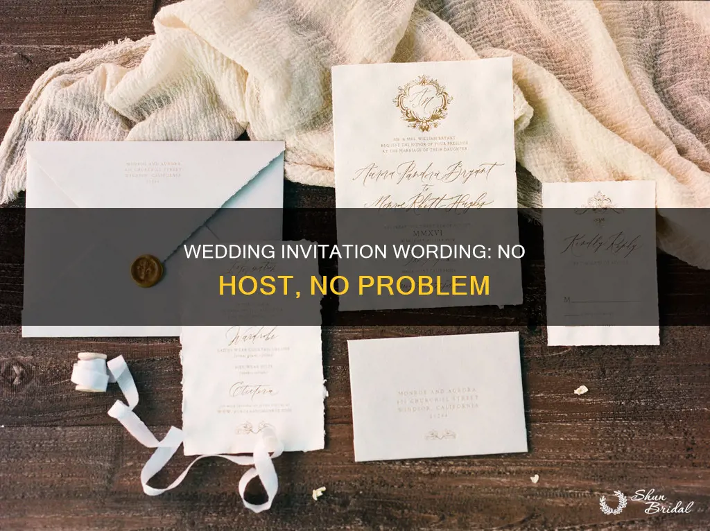 how to word wedding invitations with no hosts