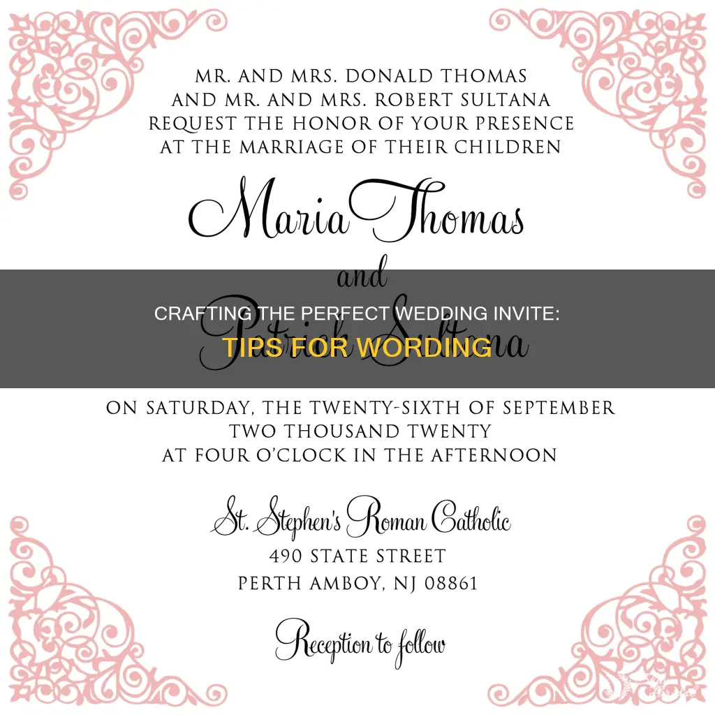 how to word wedding invites