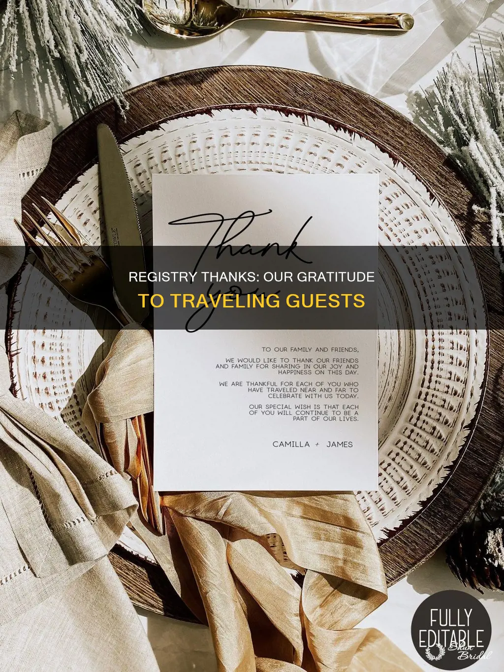 how to word wedding registry appreciate you travelling