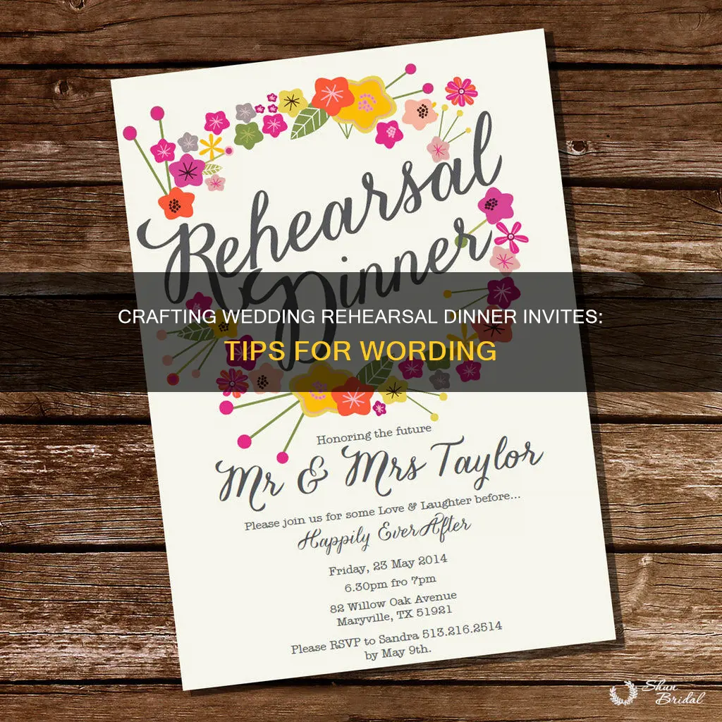 how to word wedding rehearsal dinner invitations