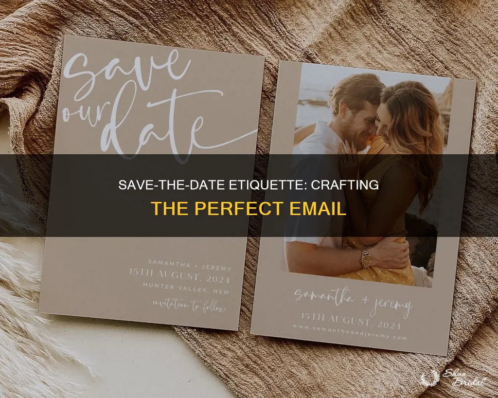 how to word wedding save the date email