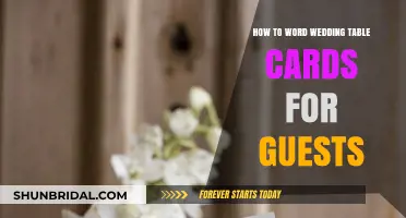 Elegant Wording Tips for Wedding Table Cards to Impress Guests