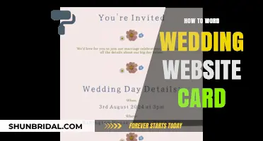 Crafting the Perfect Wedding Website Card: Tips for Elegant Wording