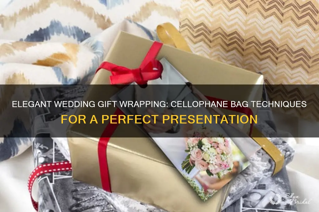 how to wrap a gift in cellophane bag wedding