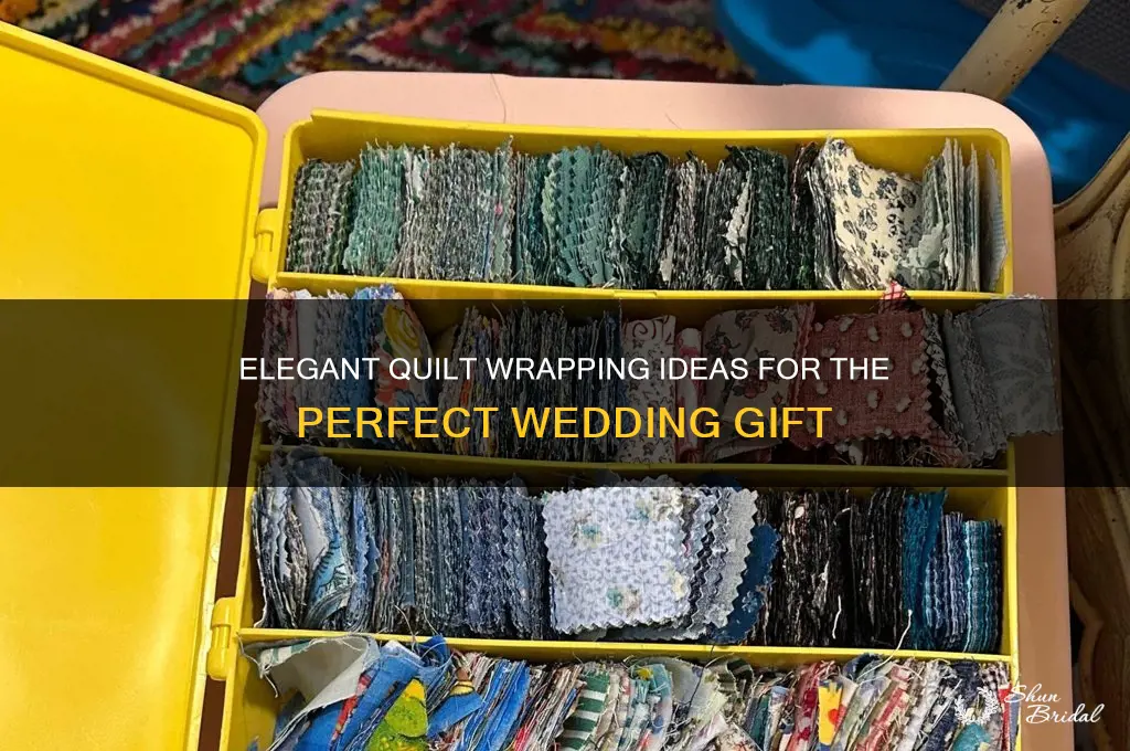 how to wrap a quilt for a wedding gift