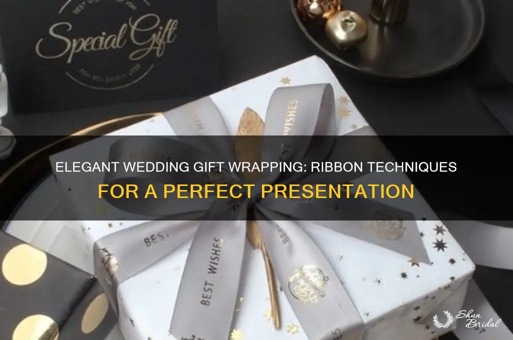 how to wrap a wedding gift with ribbon