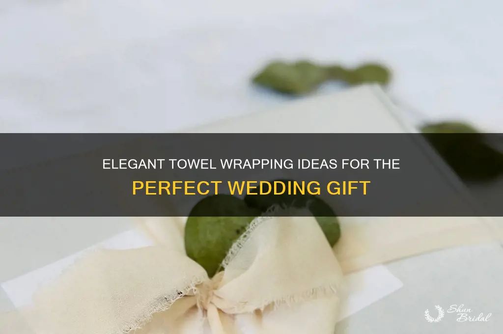 how to wrap towels as a wedding gift