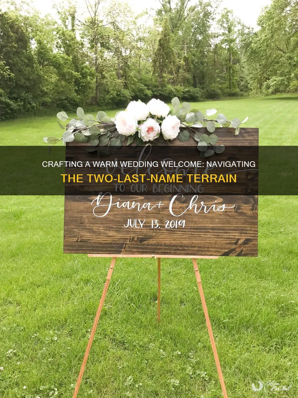 how to write 2 last names for wedding welcome