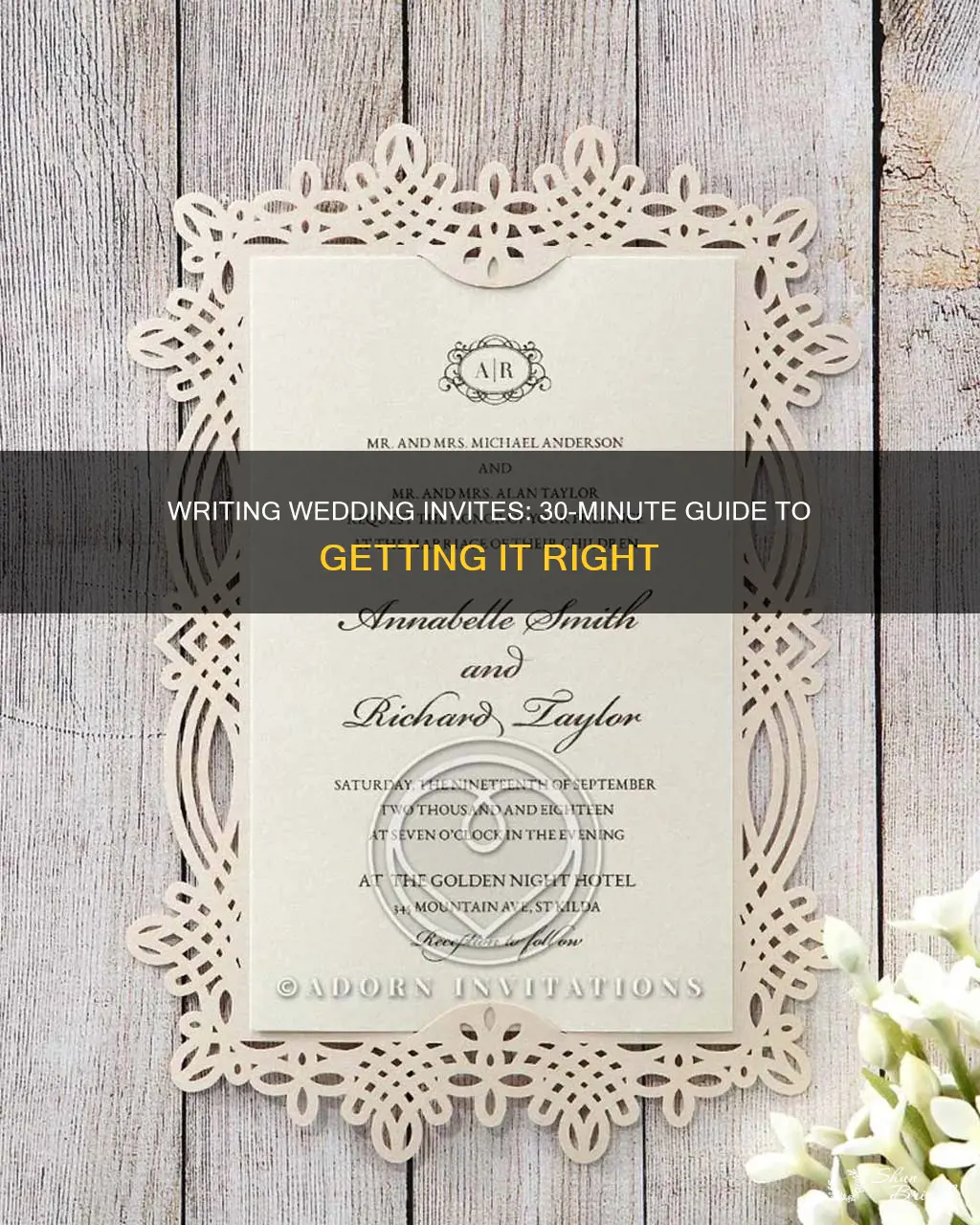 how to write 30 time wedding invitation