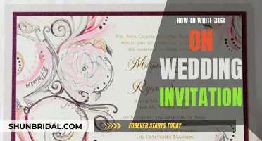 Ways to Write '31st' on Your Wedding Invitation Gracefully