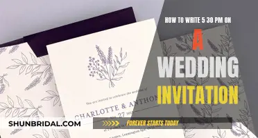 Writing Evening Wedding Times: The Correct Invitation Format