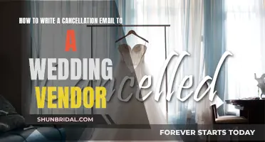 Cancelling Wedding Plans: Crafting a Compassionate Email to Your Vendor