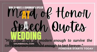 Crafting the Chairman's Wedding Speech: A Guide to Heartfelt Words