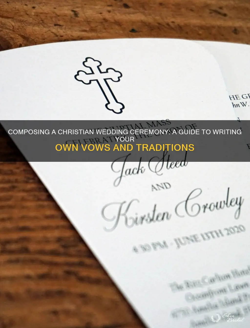 how to write a christian wedding program