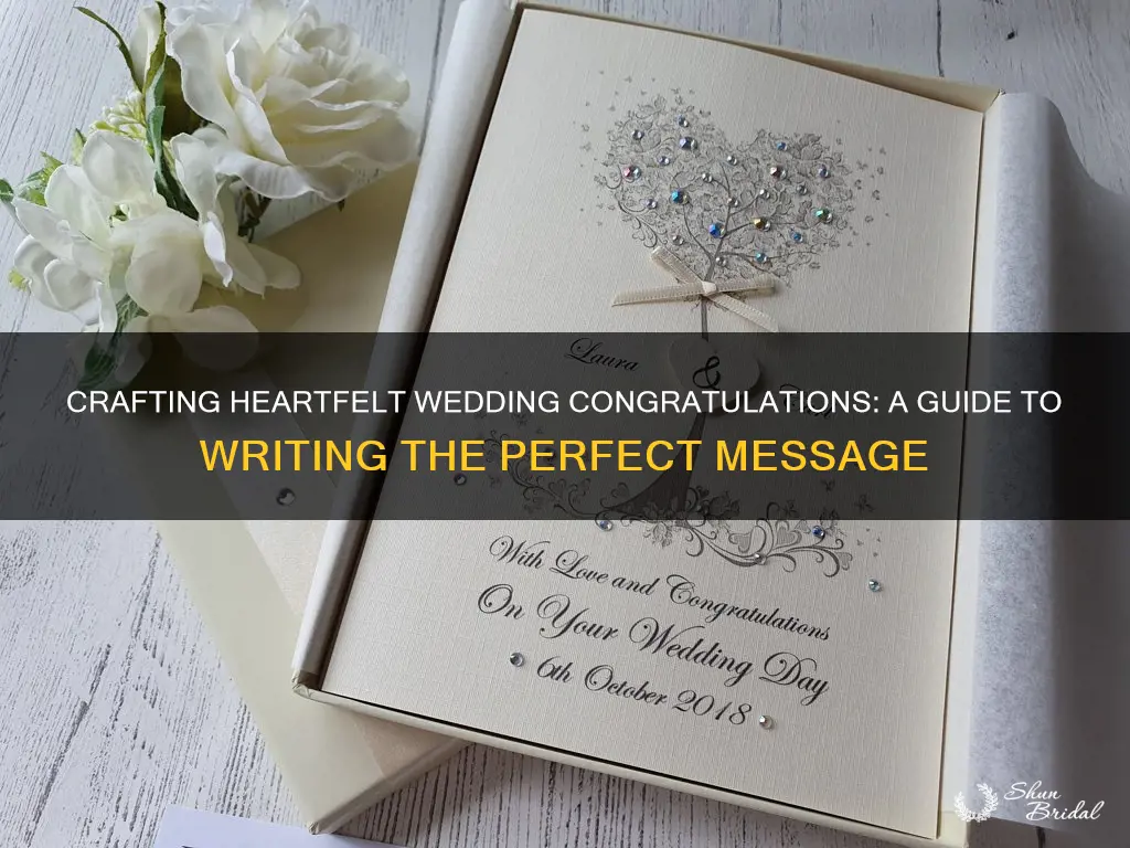 how to write a congradulation for wedding