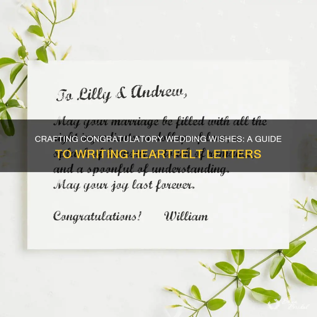 how to write a congratulation letter for wedding